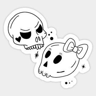 Skull Couple Sticker